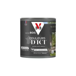 Clearance V33 Peinture bois extérieur couleurs d'ici anthracite 7016 0,5L