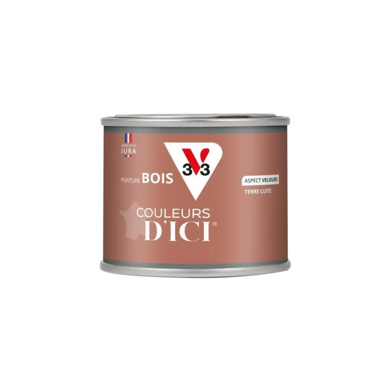 New V33 Peinture bois extérieur couleurs d'ici terre cuite 125ml