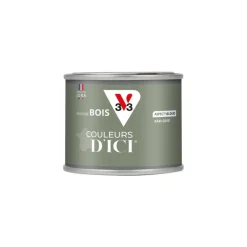 Clearance V33 Peinture bois extérieur couleurs d'ici kaki grisé 125ml