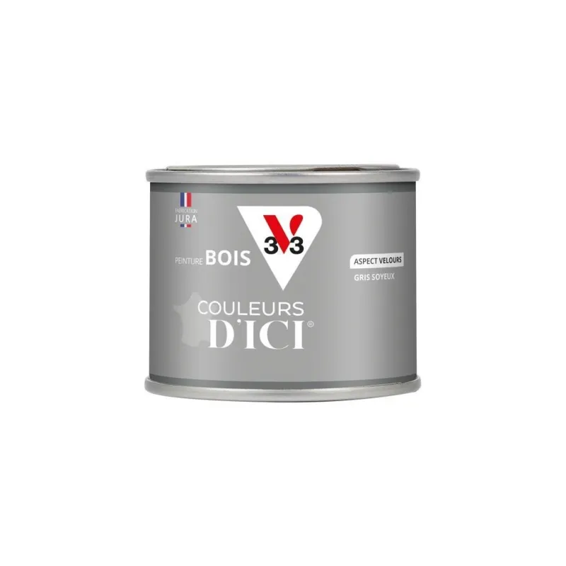 Discount V33 Peinture bois extérieur couleurs d'ici gris soyeux 125ml