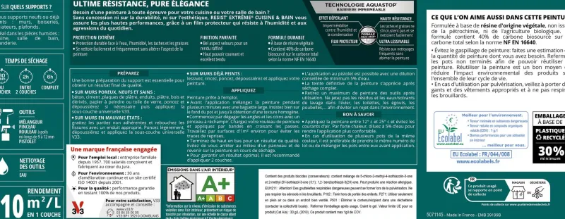 Online V33 Peinture cuisine et bain Resist Extrême Terre de Si Vel 0,5L
