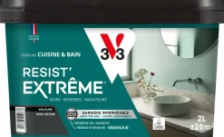 Online V33 Peinture cuisine et bain Resist Extrême Noir abysse Vel 2L