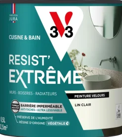 Hot V33 Peinture cuisine et bain Resist Extrême Lin clair Vel 0,5L