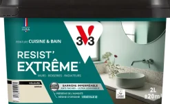 Sale V33 Peinture cuisine et bain Resist Extrême Grège Velours 2L
