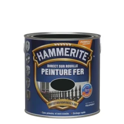 HAMMERITE Peinture Fer extérieure Satin Noir 2,5 L