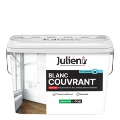 Discount JULIEN Peinture intérieure Blanc Couvrant satin base white 5L