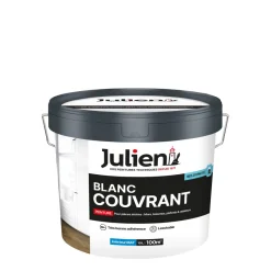 Sale JULIEN Peinture intérieure Blanc Couvrant mat base white 10L