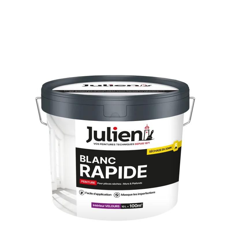 Hot JULIEN Peinture intérieure Blanc rapide velours base white 10L