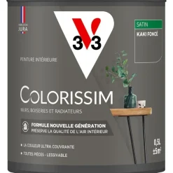 Discount V33 Peinture intérieure Colorissim satin kaki foncé satin 0,5L