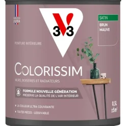 Online V33 Peinture intérieure Colorissim satin brun mauve satin 0,5L
