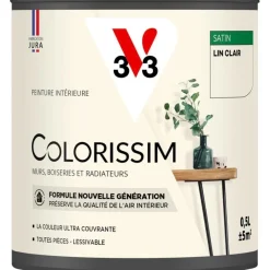 Clearance V33 Peinture intérieure Colorissim satin lin clair satin 0,5L