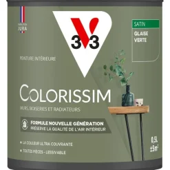 Best V33 Peinture intérieure Colorissim satin glaise verte satin 0,5L