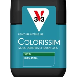 Outlet V33 Peinture intérieure Colorissim satin bleu atoll satin 75 ml