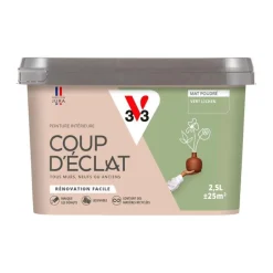 Hot V33 Peinture intérieure Coup d'éclat vert lichen poudré 2,5L