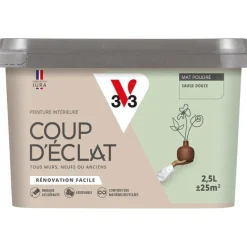 Outlet V33 Peinture intérieure Coup d'éclat sauge douce poudré 2,5L