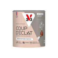 New V33 Peinture intérieure Coup d'éclat gris taupe poudré 0,5L