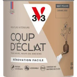 Hot V33 Peinture intérieure Coup d'éclat caramel doux poudré 0,5L