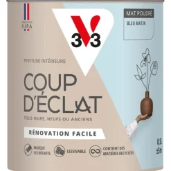 Online V33 Peinture intérieure Coup d'éclat bleu matin poudré 0,5L
