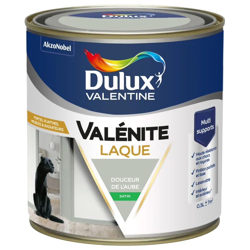 DULUX VALENTINE Peinture laq acrylique Valénite Douceur De L'Aube Sat 0,5L