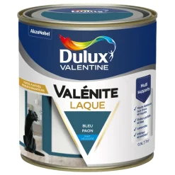 Clearance DULUX VALENTINE Peinture laque acrylique Valénite Bleu Paon Mat 0,5L