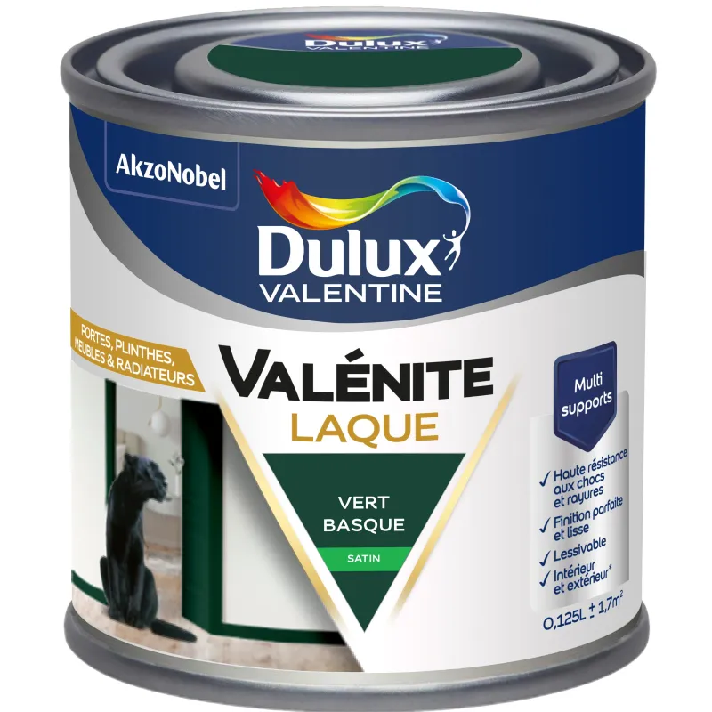 DULUX VALENTINE Peinture laque acrylique Valénite Vert Basque Satin 125ml