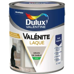Discount DULUX VALENTINE Peinture laque acrylique Valénite Grain De Sable Satin 2L