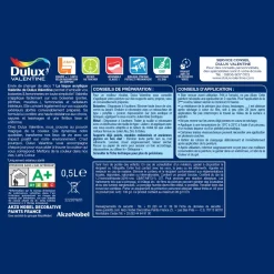 Hot DULUX VALENTINE Peinture laque acrylique Valénite Noir Satin 0,5L