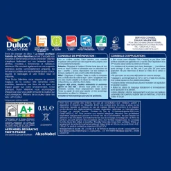 New DULUX VALENTINE Peinture laque acrylique Valénite Bleu Comète Mat 0,5L