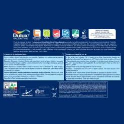 Outlet DULUX VALENTINE Peinture laque acrylique Valénite Bleu Paon Mat 2L