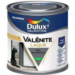 Discount DULUX VALENTINE Peinture laque acrylique Valénite Gris Anth Satin 125ml