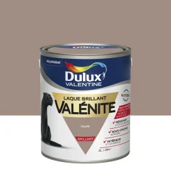 New DULUX VALENTINE Peinture laque Valénite brillant taupe 2 L