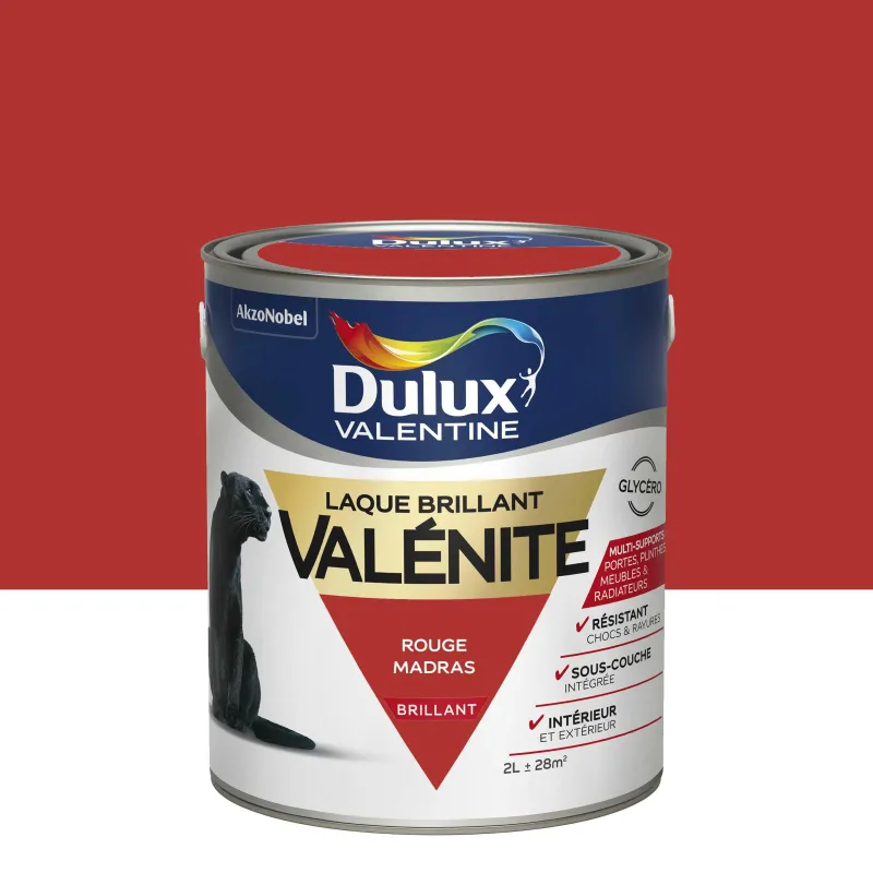 Online DULUX VALENTINE Peinture laque Valénite brillant rouge Madras 2 L