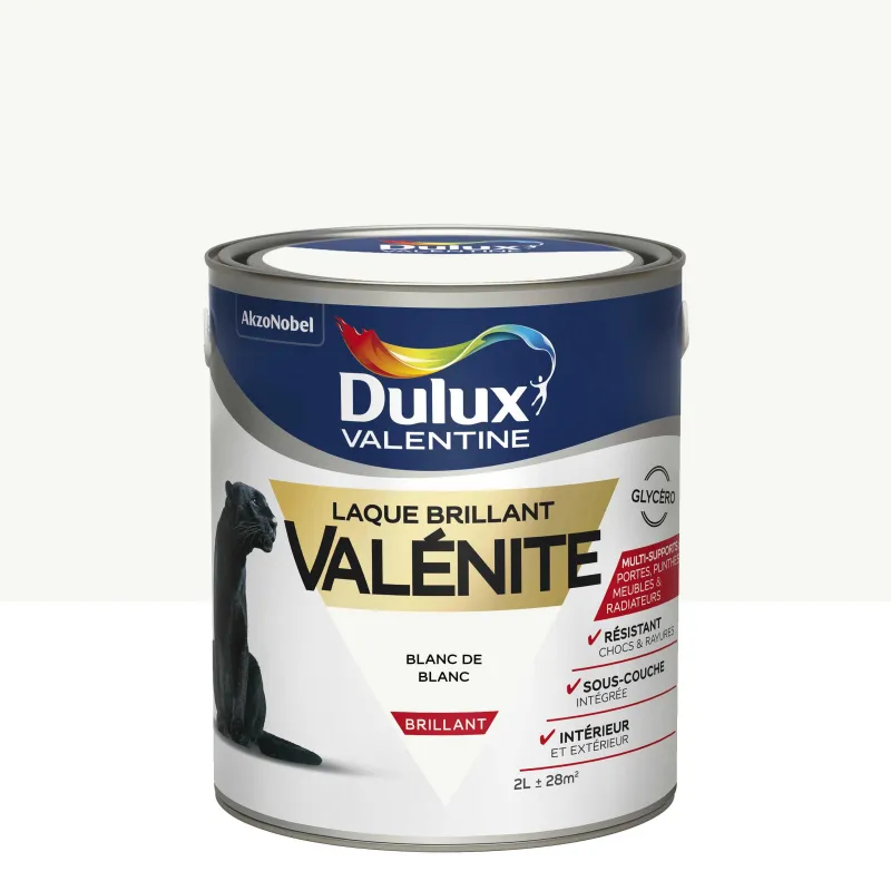 Best DULUX VALENTINE Peinture laque Valénite brillant blanc de blanc 2L