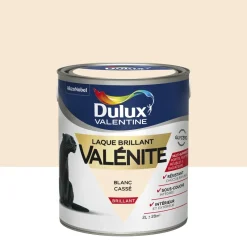 New DULUX VALENTINE Peinture laque Valénite brillant blanc cassé 2 L