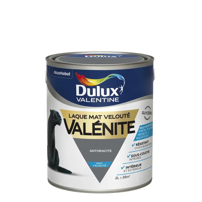 Online DULUX VALENTINE Peinture laque Valénite mat anthracite 2 L