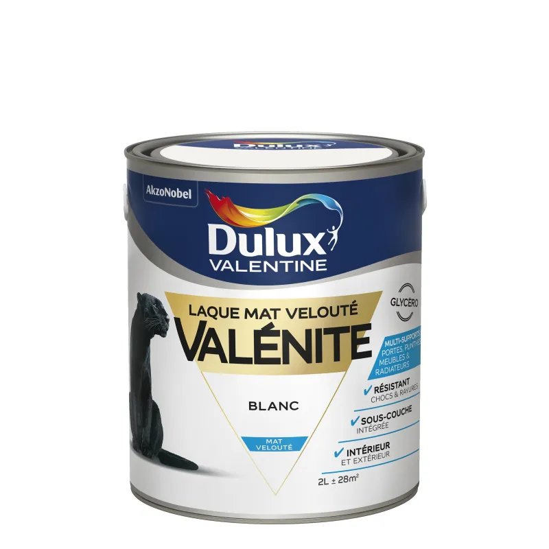 Discount DULUX VALENTINE Peinture laque Valénite mat blanc 2 L