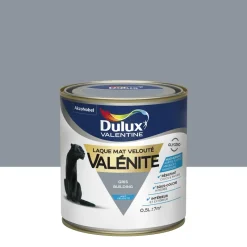 Sale DULUX VALENTINE Peinture laque Valénite mat gris Building 0,5 L