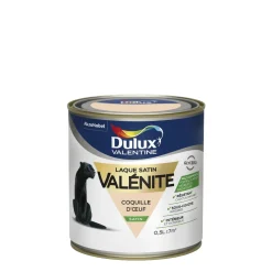 New DULUX VALENTINE Peinture laque Valénite satin coquille d'oeuf 0,5 L