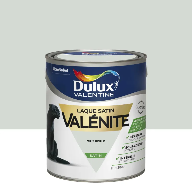 Discount DULUX VALENTINE Peinture laque Valénite satin gris perle 2 L