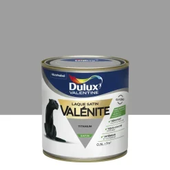 DULUX VALENTINE Peinture laque Valénite satin Titanium 0,5 L