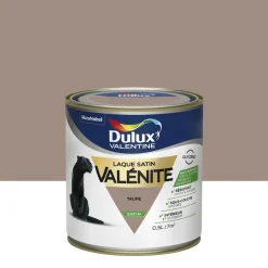 New DULUX VALENTINE Peinture laque Valénite satin taupe 0,5 L
