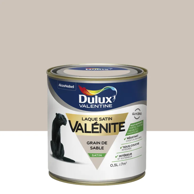 Online DULUX VALENTINE Peinture laque Valénite satin grain de sable 0,5 L