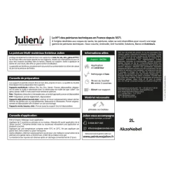 Outlet JULIEN Peinture multi materiaux extérieur satin base white 2 L