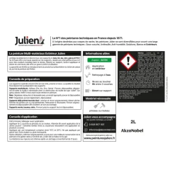 Outlet JULIEN Peinture multi materiaux extérieur satin base clear 2 L