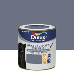 Hot DULUX VALENTINE Peinture Multi-Supports extérieur Satin Titane 0,5L