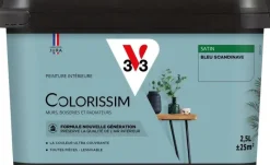 Best V33 Peinture multisupports Satin Colorissim bleu scandinave 2,5L