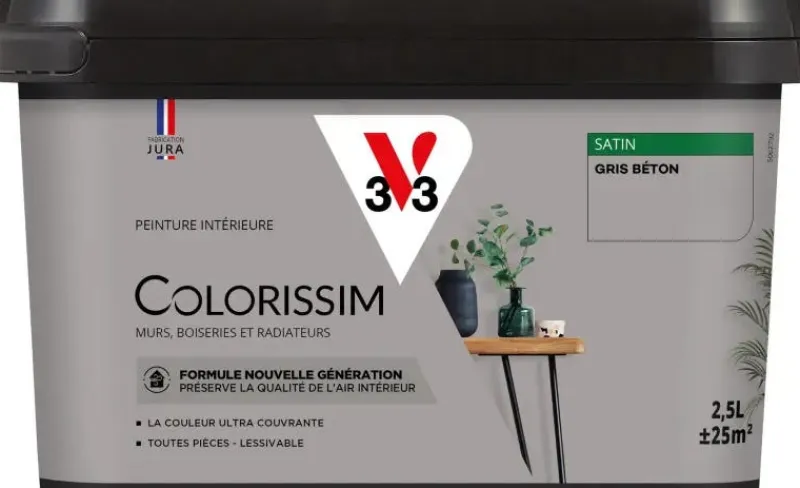 Online V33 Peinture multisupports Satin Colorissim gris béton 2,5L