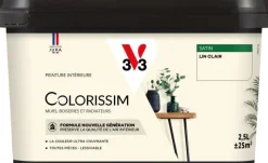 V33 Peinture multisupports Satin Colorissim lin clair 2,5L