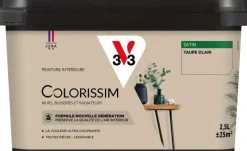 Clearance V33 Peinture multisupports Satin Colorissim taupe clair 2,5L