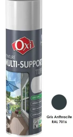 OXI Peinture multi-supports Top3+ Anthracite Satin 400ML